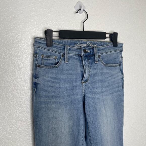 Universal Thread Womens Jeans Size 24 High Rise Straight Crop Denim Blue - Picture 10 of 16